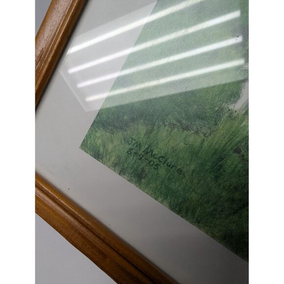 Jane McClure Jane's Prints Sheep Dog Farm Country Wood Framed Print - Picture 3 of 4